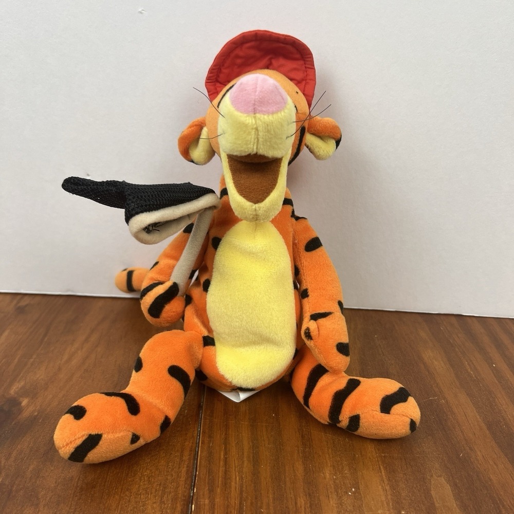 Walt Disney World Bean Bag Plush Winnie The Pooh Works Tigger Fishing‎ Butterfly